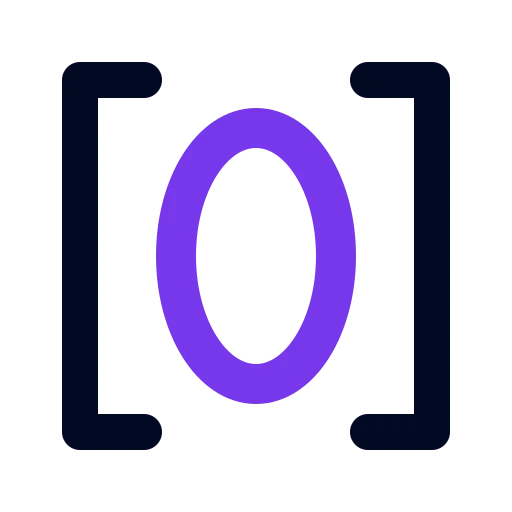 The zeroth logo: [0], a purple zero between navy square brackets.